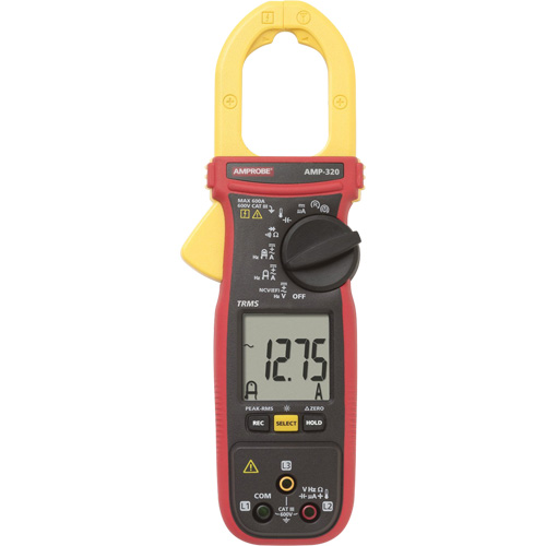 Multim&egrave;tre &agrave; pince TRMS pour entretien de moteur AMP-320, Tension c.a./c.c., Courant c.a./c.c. Canadian Safety Group Inc.