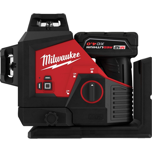 M12 360-Degree 3-Plane Cordless Laser Kit, 125' (38.1 m), 530 Nm Canadian Safety Group Inc.