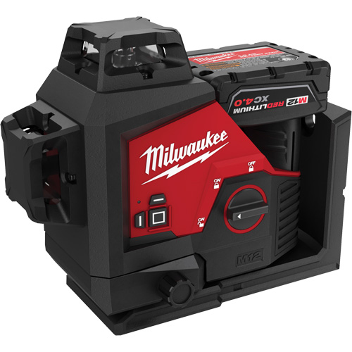 M12 360-Degree 3-Plane Cordless Laser Kit, 125' (38.1 m), 530 Nm Canadian Safety Group Inc.