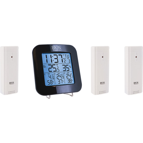 Station m&eacute;t&eacute;orologique sans fil avec 3 capteurs, Sans contact, Num&eacute;rique, 40-158°F (-40-70°C) Canadian Safety Group Inc.