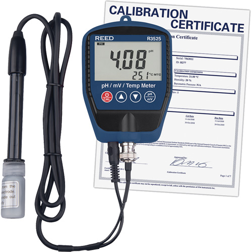 pH/mV Meter with Temperature with Calibration Certificate Canadian Safety Group Inc.