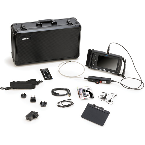 Ensemble de vid&eacute;oscope avec longue sonde de cam&eacute;ra &agrave; articulation bidirectionnelle de 4,5 mm × 1 m, 7" Affichage, 1024 x 600 pixels Canadian Safety Group Inc.
