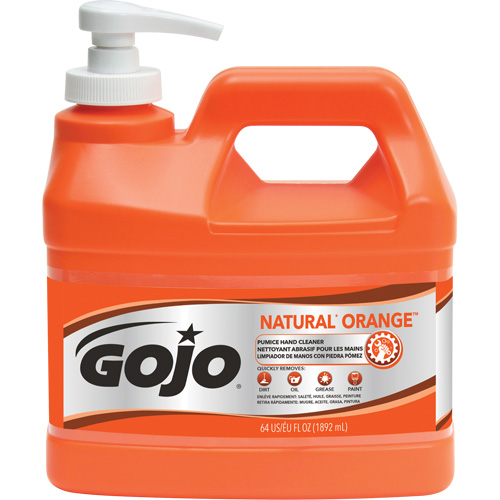 Nettoyant &agrave; mains Natural Orange, Pierre ponce, 1,89 L, Bouteille &agrave; pompe, Agrumes/Orange Canadian Safety Group Inc.