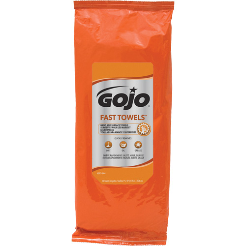 Fast Wipes&reg; Hand Cleaning Towels, 60 Wipes, 10" x 9" Canadian Safety Group Inc.
