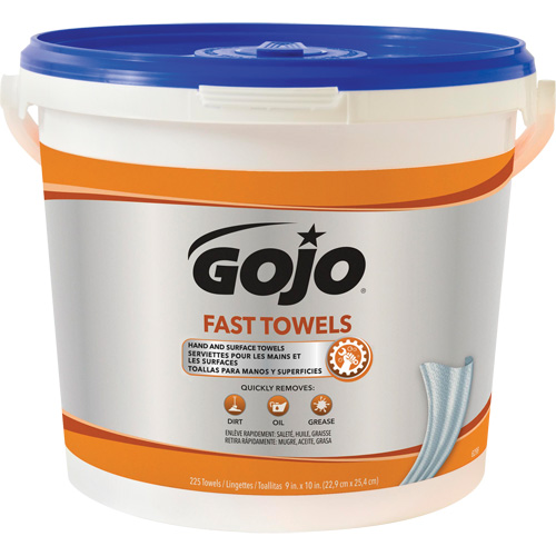 Serviettes nettoyantes Fast Wipes, 225 lingettes, 10" x 9" Canadian Safety Group Inc.