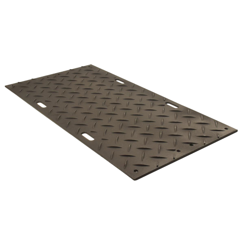 Medium-Duty Ground Protection, 4' x 8', High Density Polyethylene, Textured, Black Canadian Safety Group Inc.