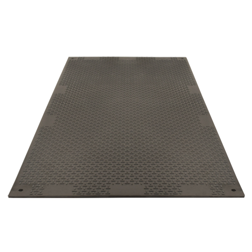 Medium-Duty Ground Protection, 4' x 8', High Density Polyethylene, Smooth/Textured, Black Canadian Safety Group Inc.