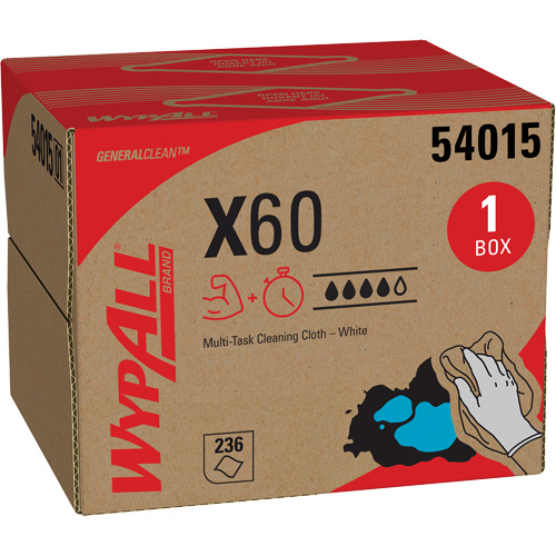 X60 Wipers, All-Purpose, 16-3/4" L x 11" W Canadian Safety Group Inc.