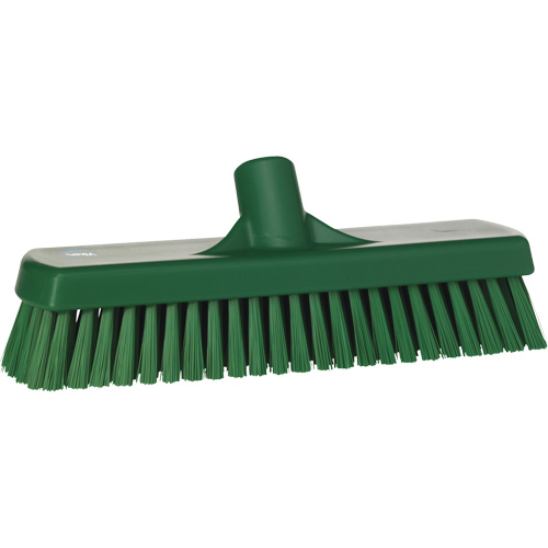 Brosse &agrave; r&eacute;curer pour planchers et murs, Crins Ferme, 12", Polyester, Vert Canadian Safety Group Inc.