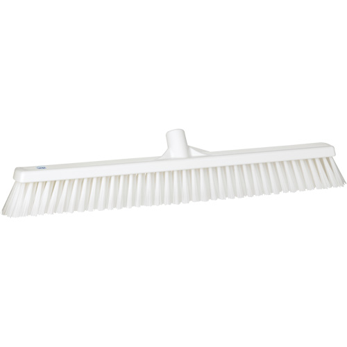 Combo Bristle Push Broom, Coarse/Fine Bristles, 24", Polyester, White Canadian Safety Group Inc.