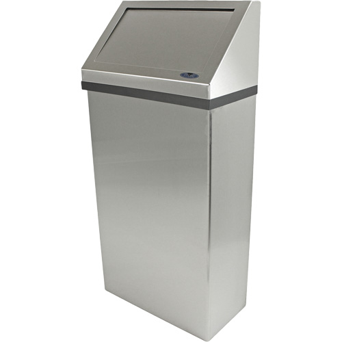 Wall Mounted Waste Receptacle, Stainless Steel, 13.2 US gal. Canadian Safety Group Inc.