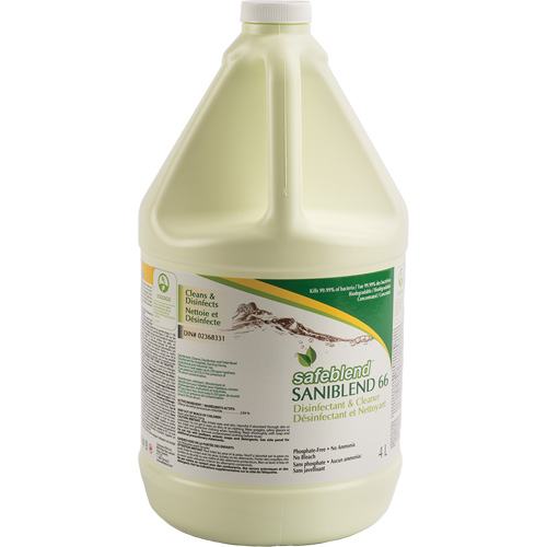 Nettoyant d&eacute;sinfectant concentr&eacute; SaniBlend 66, 4 L, Cruche Canadian Safety Group Inc.