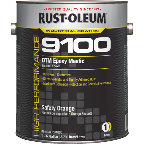 9100 System DTM Epoxy Mastic Base, Safety Orange, Gallon Canadian Safety Group Inc.