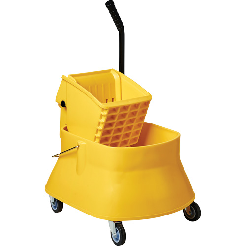 Champ Bucket & Wringer Combo, Side Press, 7.5 US Gal. (30 Quarts), Yellow Canadian Safety Group Inc.