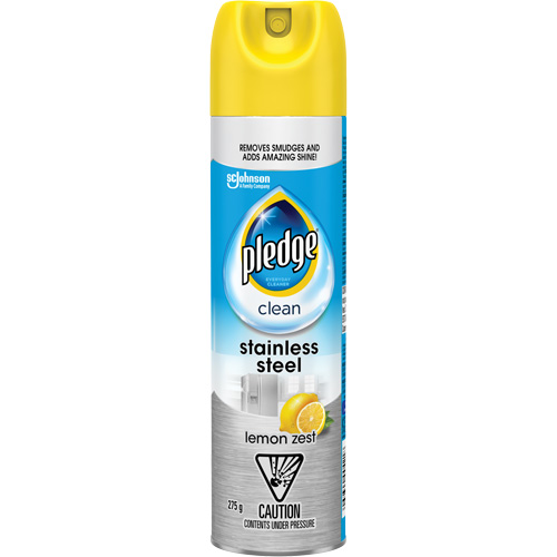 Nettoyant d'acier inoxydable Pledge, 275 g, Canette a&eacute;rosol Canadian Safety Group Inc.
