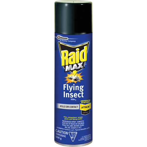 Insecticide contre les insectes volants Raid Max, 500 g, Canette a&eacute;rosol, &agrave; base de solvant Canadian Safety Group Inc.