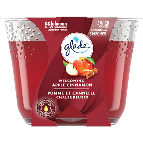 Glade&reg; 3-Wick Candle, Apple Cinnamon Canadian Safety Group Inc.
