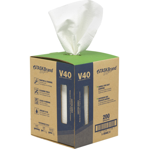 Essuie-tout de s&eacute;rie de qualit&eacute; V40 TaskBrand, Tout usage, 12" lo x 10" la Canadian Safety Group Inc.