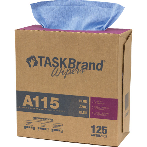 Chiffons &agrave; haut rendement A115 TaskBrand, Robuste, 16-3/4" lo x 12" la Canadian Safety Group Inc.
