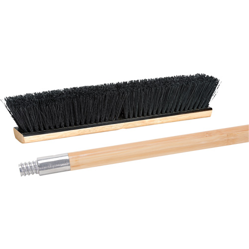 Balai-brosse avec manche &agrave; filetage m&eacute;tallique, 24", Moyen, Soies Tampico Canadian Safety Group Inc.
