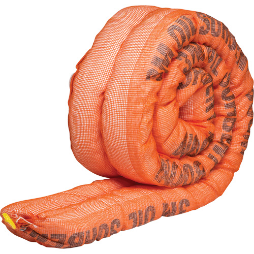 Barri&egrave;re de pollution absorbante double pour produits p&eacute;troliers, Huile seulement, 10' lo x 4" la, Absorption 36,8 gal Canadian Safety Group Inc.