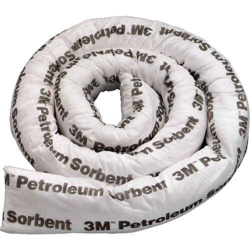 Barri&egrave;re de pollution absorbante double pour produits p&eacute;troliers, Huile seulement, 8' lo x 3" la, Absorption 15,7 gal Canadian Safety Group Inc.