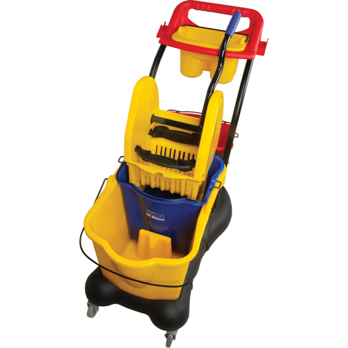 Multifunctional Mop Trolley, Down Press, 9.5 US Gal.(38 Quart), Yellow Canadian Safety Group Inc.