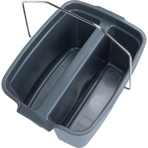 Dual Compartment Bucket, 4.75 US Gal. (19 qt.) Capacity, Grey Canadian Safety Group Inc.