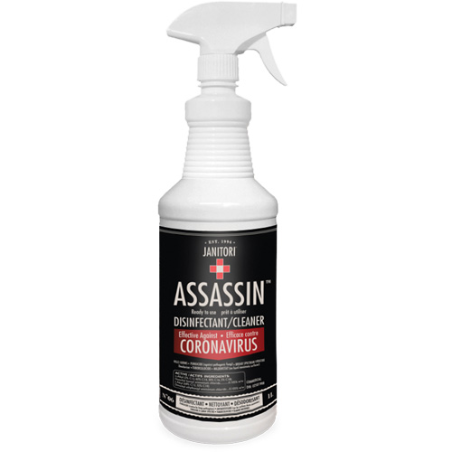 Janitori Assassin Ready-to-Use Disinfectant Cleaner, 1 L, Trigger Bottle Canadian Safety Group Inc.