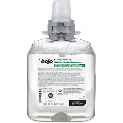 FMX-12 E1 Hand Soap, Foam, 1250 ml, Unscented Canadian Safety Group Inc.