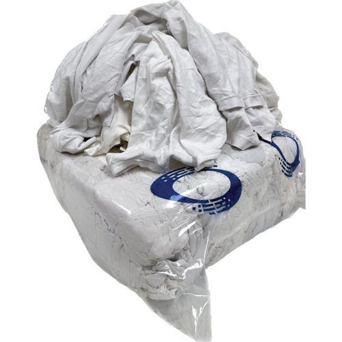 Chiffons de nettoyage, Coton/Molleton, Blanc, 25 lb Canadian Safety Group Inc.