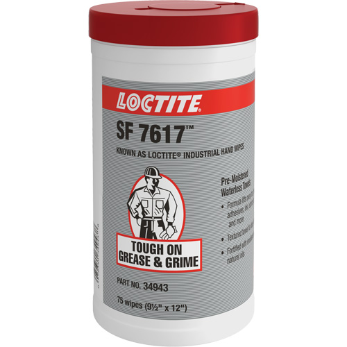 Essuie-mains industriels SF 7617, 75 lingettes, 12" x 9-1/2" Canadian Safety Group Inc.