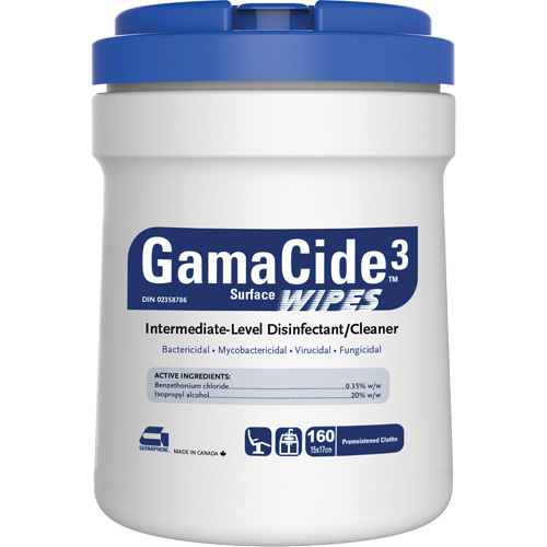 D&eacute;sinfectant pour surfaces multiples GermiCide3, 160 lingettes Canadian Safety Group Inc.