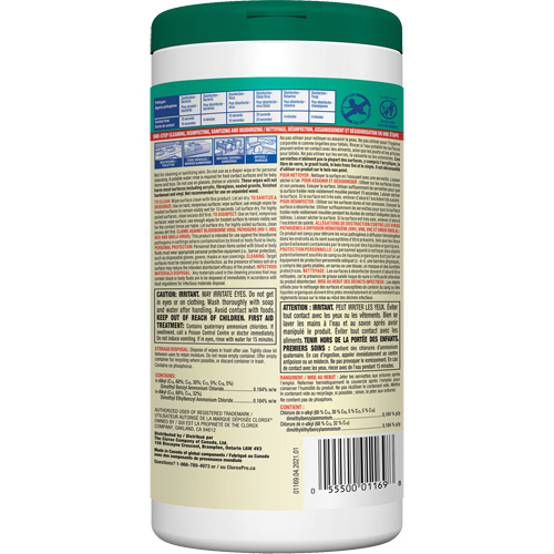Disinfecting Wipes, 75 Count Canadian Safety Group Inc.