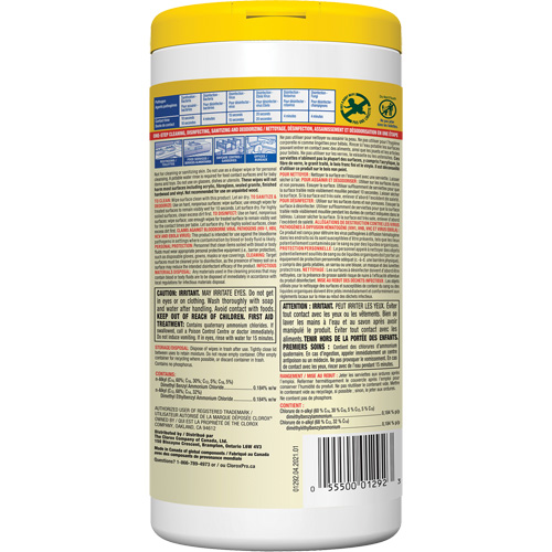 Disinfecting Wipes, 75 Count Canadian Safety Group Inc.