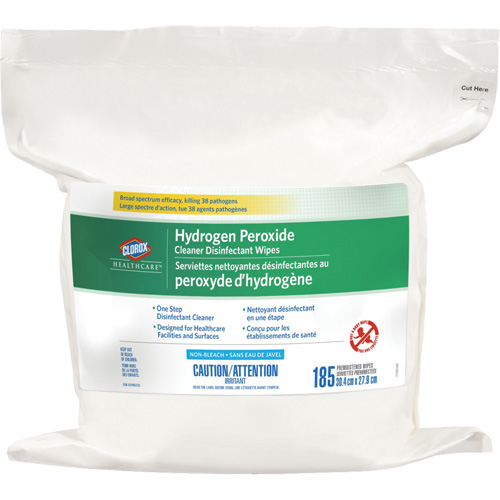 Lingettes d&eacute;sinfectantes et nettoyantes &agrave; base de peroxyde d'hydrog&egrave;ne Healthcare, 185 lingettes Canadian Safety Group Inc.