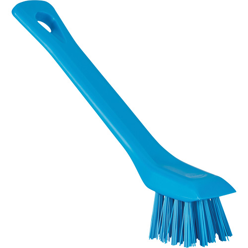 Brosse avec rebord grattoir, Soies Ferme, Longueur de 6", Bleu Canadian Safety Group Inc.