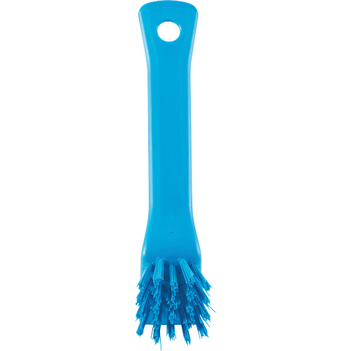 Brosse avec rebord grattoir, Soies Ferme, Longueur de 6", Bleu Canadian Safety Group Inc.