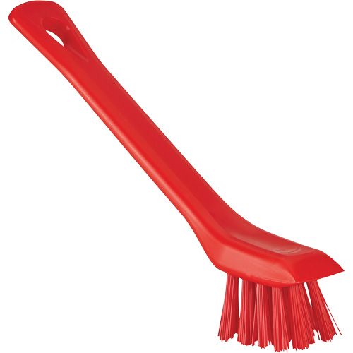Brosse avec rebord grattoir, Soies Ferme, Longueur de 6", Rouge Canadian Safety Group Inc.