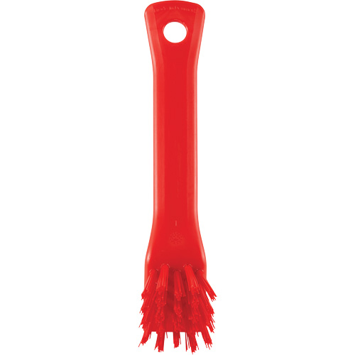 Brosse avec rebord grattoir, Soies Ferme, Longueur de 6", Rouge Canadian Safety Group Inc.