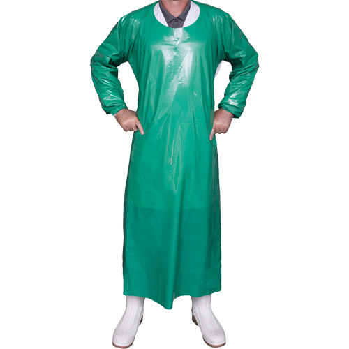 Top Dog 6 Mil. Gown, X-Large, Green, Polyurethane Canadian Safety Group Inc.