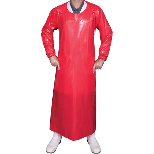 Top Dog 6 Mil. Gown, X-Large, Red, Polyurethane Canadian Safety Group Inc.