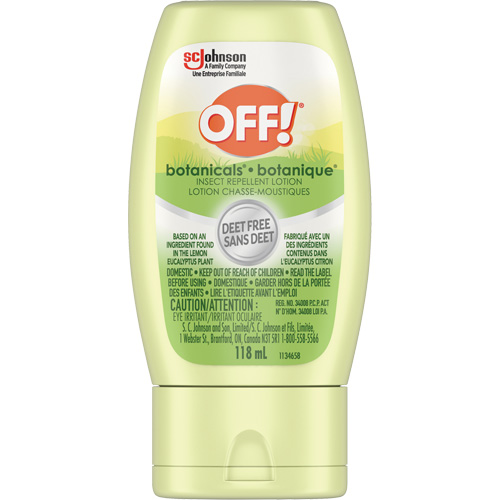 R&eacute;pulsif &agrave; insectes Botanicals Off!, Sans DEET, Lotion, 118 g Canadian Safety Group Inc.