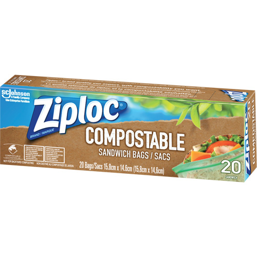 Sacs &agrave; sandwich compostables Ziploc Canadian Safety Group Inc.