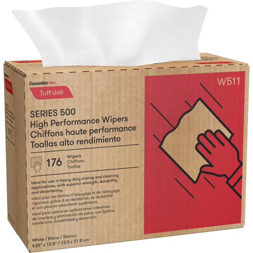Pro Tuff-Job&reg; High Performance Spunlace Wipers, All-Purpose, 12-1/2" L x 9-1/4" W Canadian Safety Group Inc.