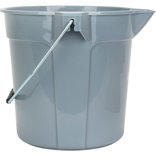 Round Bucket with Pouring Spout, 2.64 US Gal. (10.57 qt.) Capacity, Grey Canadian Safety Group Inc.