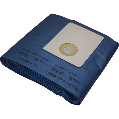 Sacs filtrants jetables pour aspirateur, Sac, Pour 12 - 15 gal. US Canadian Safety Group Inc.