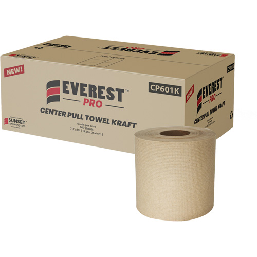 Essuie-mains en papier kraft, 1 pli, D&eacute;rouler par le centre Canadian Safety Group Inc.