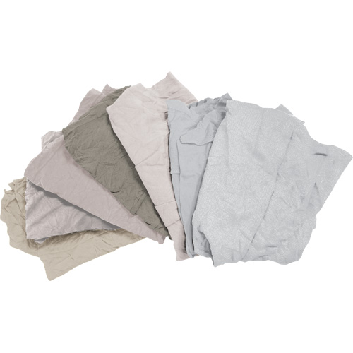 Chiffons fabriqu&eacute;s &agrave; partir de mat&eacute;riaux recycl&eacute;s, Coton, Blanc, 10 lb Canadian Safety Group Inc.