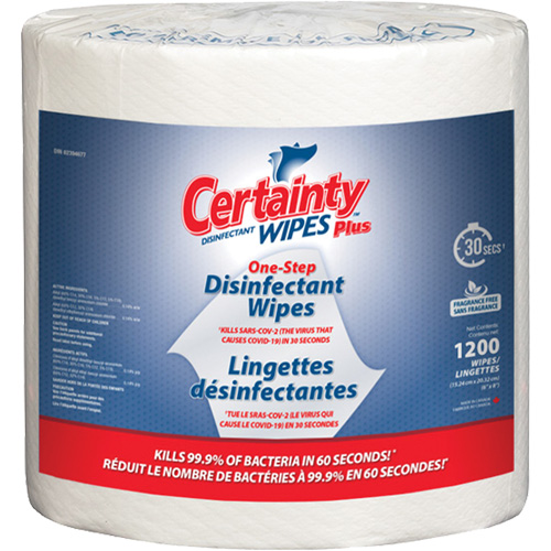 Lingettes d&eacute;sinfectantes, 8" x 6", 1200 lingettes Canadian Safety Group Inc.